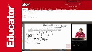 Calculus Hydrostatic Pressure Triangular Plate [upl. by Nnyleimaj]