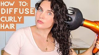 HOW TO DIFFUSE CURLY HAIR [upl. by Matthaus978]