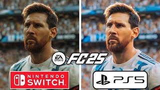 EA Sports FC 25 PS5 vs Nintendo Switch Graphics Comparison [upl. by Mailiw]