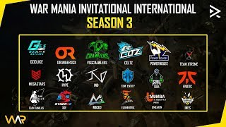 WAR MANIA INVITATIONAL INTERNATIONAL SEASON 3 DAY 5  FT SOUL FNATIC ENTITY  3rd MATCH ON RHEO [upl. by Nadab229]