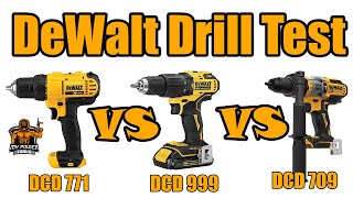 Dewalt DCD771 VS DCD999 VS DCD709 Real Life Test amp Review Power Tools [upl. by Brathwaite]