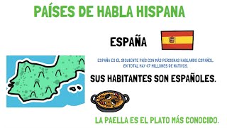 Aprender español países de habla hispana 🇪🇸 [upl. by Llednyl]