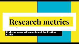 Meaning of Research MetricsTypesDetail Explanation of Impact Factor Calculation Importance [upl. by Fairfield]