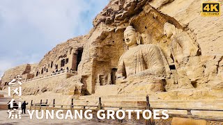 Yungang Grottoes  China Buddhist Temple  China144 Hour Transit Visa  Shanxi  4K Video HD 60fps [upl. by Godliman610]