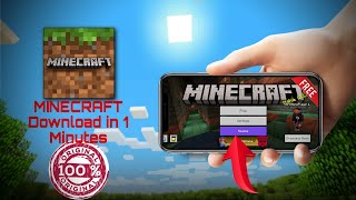 How to Download Minecraft pocket edition in Free  Minecraft 121  Download in 1 Minute In Hindi [upl. by Eninotna]