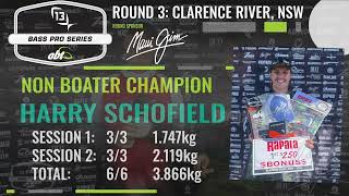 2024 13Fishing BASS Pro Series  Maui Jim Clarence River Non Boater Champion Harry Schofield [upl. by Nikoletta244]