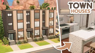 Modern Townhouses  The Sims 4 Speed Build [upl. by Mike632]