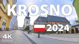 Krosno Poland Walking Tour ⛅️ 4K Ultra HD – With Captions [upl. by Ashely519]