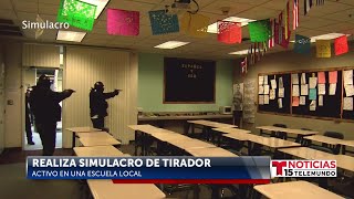 El Departamento de Policía de Catedral realiza simulacro de tirador activo en una escuela [upl. by Weissmann]