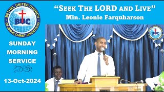 Brotherhoods Sunday Morning Service  quotSeek The LORD and Livequot 13Oct24 [upl. by Erund]