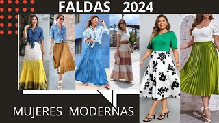 MODA FALDAS ATEMPORAL PARA MUJERES FALDAS TENDENCIA RENOVADAS PARA LUCIR EN VERANO MODA 2024 [upl. by Nawuj734]