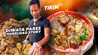 DIWATA PARES OVERLOAD STORY  LECHON Kawali  Bulaklak PARES  Manila Street Food  TIKIM TV [upl. by Ridgley]