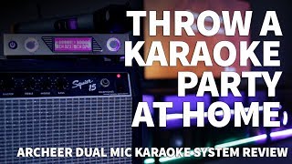 How to Throw a Karaoke Party at Home – Karaoke Night with Archeer Dual Wireless Microphone System [upl. by Ielarol73]