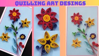 3D paper quilling design  Quilling flower art  Easy quilling for home decor [upl. by Hsenid]