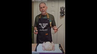 How to tutorial easy instructions Cut a whole chicken into an 8 piece take advantage of sales [upl. by Laszlo]