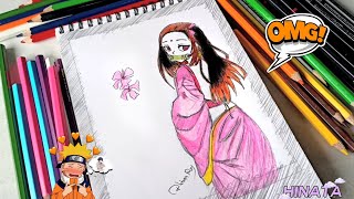 NAZUKO in Indian outfit how to draw Naruto [upl. by Rockwell47]