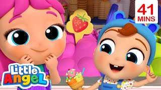 Color of Ice Cream Song  Little Angel Color Songs amp Nursery Rhymes  Learn Red Blue Green Etc [upl. by Plate]