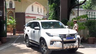 DGP Anjani Kumar IPS and CM KCR High Security Convoy in Hyderabad [upl. by Okomom]