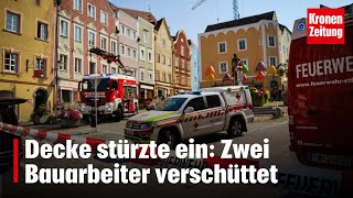 Decke stürzte ein Zwei Bauarbeiter verschüttet  kronetv NEWS [upl. by Nileve]