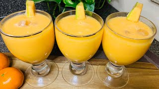 HOW TO MAKE FRESH CANTALOUPE AND ORANGE JUICE RECIPE Refreshing Healthy Drink [upl. by Fabian]