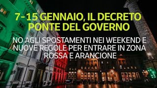 Nuovo decreto 7 e 8 gennaio gialli 9 e 10 arancioni le regole [upl. by Anelav]