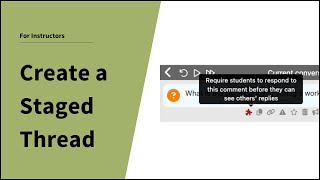 Create a Staged Thread for Students in Perusall [upl. by Kalb]