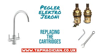 Pegler kitchen lever tap replacing cartridges and repairing tap Jeroni Elektro 814042 814043 814041 [upl. by Harday773]