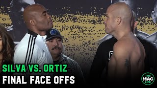 Anderson Silva vs Tito Ortiz Final Face Offs [upl. by Nauqahs]