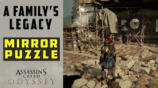 How to Open the Door in A Familys Legacy  Align Mirrors amp Solve Puzzle  ASSASSINS CREED ODYSSEY [upl. by Eyla228]