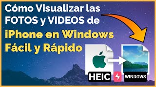 Cómo Ver las FOTOS y VIDEOS de iPhone en Windows  HEIC  2024 [upl. by Tawnya]