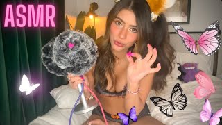 ASMR FLUFFY EAR CLEANSING 🦋  FINDING OBJECTS  RELAXATION ❤️  BRUSHING tapping whispering [upl. by Helenka]