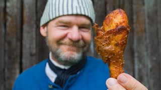 Fried Chicken From 1736  Comfort Food Origins  18th Century Cooking [upl. by Lias434]