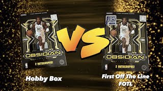 Lets GO Awesome rookie pull 2223 Obsidian Basketball Hobby Box VS FOTL Box Battle [upl. by Gilburt]