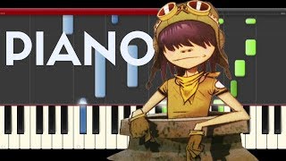 Gorillaz Strobelite Piano Midi tutorial Sheet app Cover Karaoke [upl. by Elletnwahs]