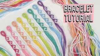 Greek Wave Bracelet Tutorial CC  Friendship Bracelets [upl. by Marchese]