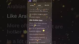 Arabian nights  lyrics [upl. by Kred]