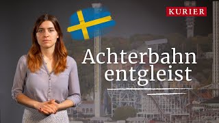 Achterbahn in Stockholmer Vergnügungspark entgleist [upl. by Anaitsirhc]