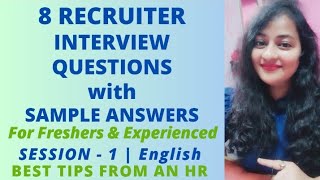 HR Recruiter Interview Questions and Answers  English hrrecruiter recruiter hr readytogetupdate [upl. by Ereynihc]