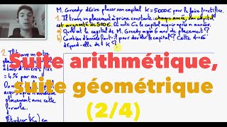 Suite arithmétique suite géométrique 24 [upl. by Shiau537]