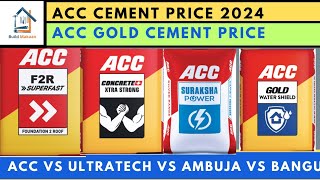 ACC F2R CEMENT PRICEACC CONCRETE PRICEACC GOLD PRICE TODAY VS ULTRATECH PREMIUM [upl. by Anaylil61]