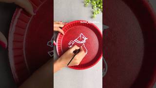 Paper plates painting ideas youtubeshorts shorts diy wallhanging [upl. by Niwdog]