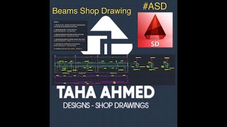 Beams Shop Drawing  Part 2  شوب دروينج الكمرات [upl. by Yruoc]