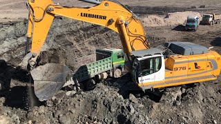 Liebherr 976 Excavators Loading Trucks With Two Passes  Labrianidis Mining [upl. by Grunberg]