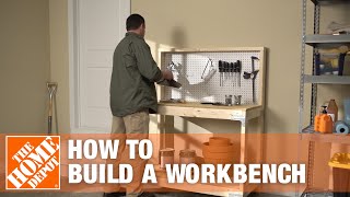 How To Build a Workbench  The Home Depot [upl. by Ecinna]