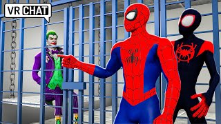 Spiderman and Miles Morales Go to Jail To See Villains [upl. by Georgette]