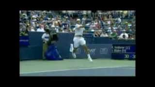 Service and Forehand by Federer Slow motion [upl. by Drawets10]