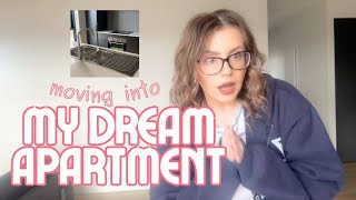 MOVING INTO MY DREAM APARTMENT  Life Update Shopping Moving  Setting Up  Krystal Cameron [upl. by Ynnatirb838]