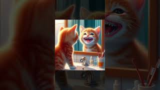 kitten cat wear braces on his teeth😺😺aigingercutebabyshort viral videofunnysubscribe♥♥ [upl. by Sletten]