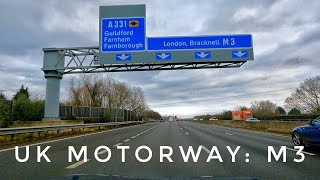 UK Motorway Driving M3 Motorway [upl. by Hester]