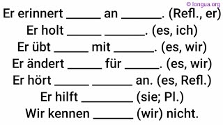 Deutsch lernen Grammatik Pronomen Präpositionen Artikel A1  A2 B1  B2 Prüfung Bausteine [upl. by Enined]